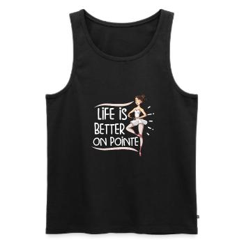 Ballet Ballerina Dance Dancer Dancing Ballet Gift - Men's Premium Organic Tank Top - black - Front - AI Model Male 178 light (178cm)