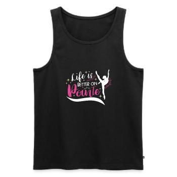 Ballet Ballerine Danse Danse Danse Ballet Cadeau - Débardeur bio Premium Homme - noir - Devant - Michal (187cm)