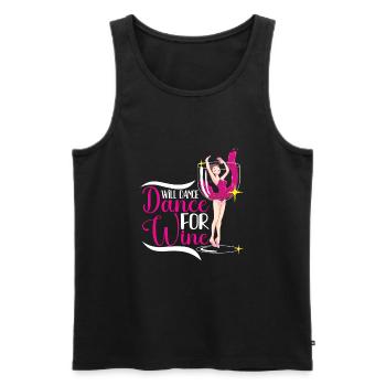 Ballet Ballerine Danse Danse Danse Ballet Cadeau - Débardeur bio Premium Homme - noir - Devant - Michal (187cm)