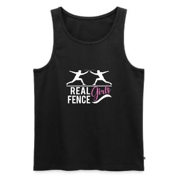 Female Fencing Girl Fencer Fence - Männer Premium Bio Tank Top - Schwarz - Vorne - AI Model Male 178 light (178cm)