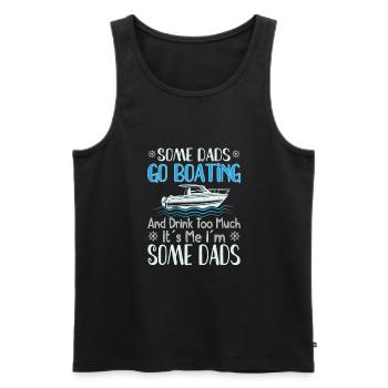Boating Dad Boat Captain Pontoon Sailor Cruising - Männer Premium Bio Tank Top - Schwarz - Vorne - Michal (187cm)