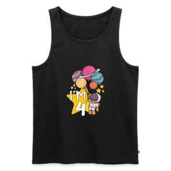 Astronaut Astronomy Solar System Space Kids - Men's Premium Organic Tank Top - black - Front - AI Model Male 178 light (178cm)