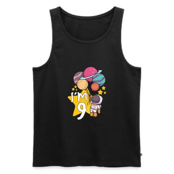 Astronaut Astronomy Solar System Space Kids - Men's Premium Organic Tank Top - black - Front - AI Model Male 178 light (178cm)