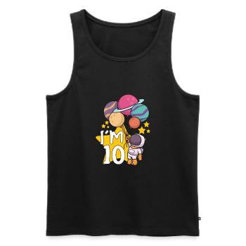 Astronaut Astronomy Solar System Space Kids - Men's Premium Organic Tank Top - black - Front - AI Model Male 178 light (178cm)