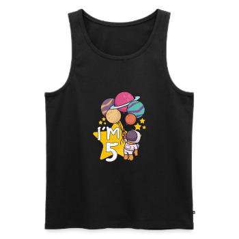 Astronaut Astronomy Solar System Space Kids - Men's Premium Organic Tank Top - black - Front - AI Model Male 178 light (178cm)