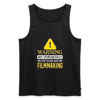 writer producer actor director filmmaker - Männer Premium Bio Tank Top - Schwarz - Vorne - AI Model Male 178 light (178cm)