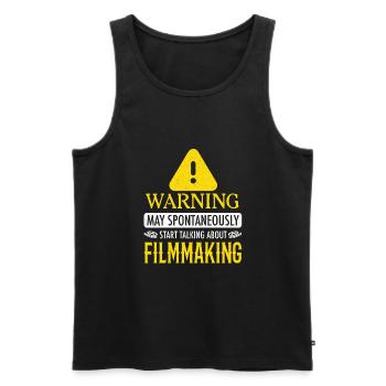 writer producer actor director filmmaker - Männer Premium Bio Tank Top - Schwarz - Vorne - AI Model Male 178 light (178cm)