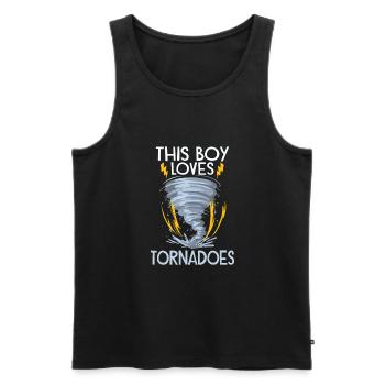 Meteorologie-kindertornado-sturm, Der Sturm-fan - Männer Premium Bio Tank Top - Schwarz - Vorne - AI Model Male 178 light (178cm)