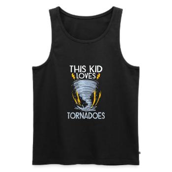 Meteorologie-kindertornado-sturm, Der Sturm-fan - Männer Premium Bio Tank Top - Schwarz - Vorne - AI Model Male 178 light (178cm)