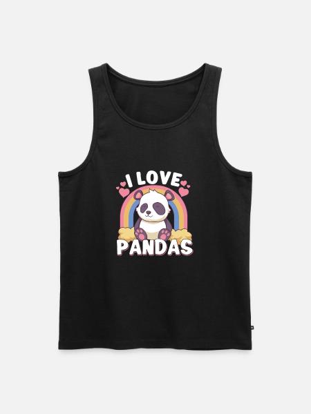 Pandabear Panda Bamboo Wildlife China - Men's Premium Organic Tank Top - black