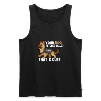 Police Cop Officer Police Office - Men's Premium Organic Tank Top - black - Front - Michal (187cm)