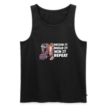 Robotik Ingenieur Für Maschinelles Lernen - Männer Premium Bio Tank Top - Schwarz - Vorne - AI Model Male 178 light (178cm)