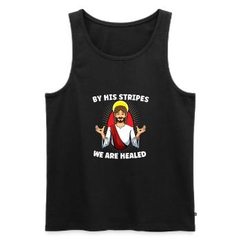 Jesus Christianity God Praying Prayer Pastor - Männer Premium Bio Tank Top - Schwarz - Vorne - Michal (187cm)