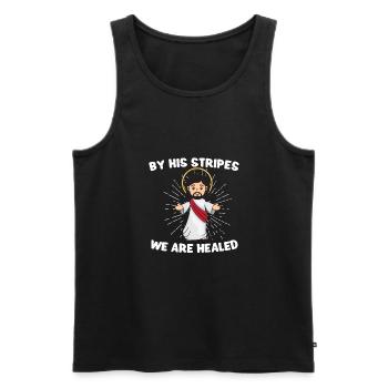 Jesus Christianity God Praying Prayer Pastor - Männer Premium Bio Tank Top - Schwarz - Vorne - Michal (187cm)