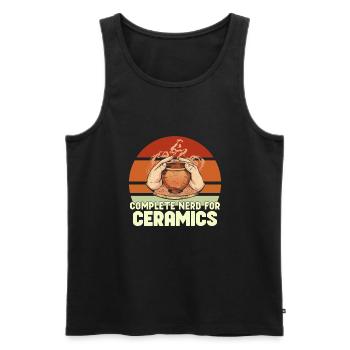 Pottery Ceramic Pottery Pottery Pottery - Men's Premium Organic Tank Top - black - Front - AI Model Male 178 light (178cm)