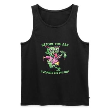 Hand Arm Amputee Assembly Required Amputation - Men's Premium Organic Tank Top - black - Front - AI Model Male 178 light (178cm)
