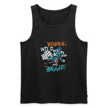 Dirt Bike Dirt Bike Riding Motocross Dirt Biking - Men's Premium Organic Tank Top - black - Front - Michal (187cm)