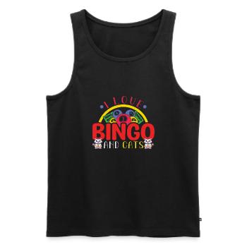 Bingo Jeu de cartes Grand-mère Bingo Joueur Bingo Cartes - Débardeur bio Premium Homme - noir - Devant - Michal (187cm)