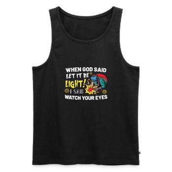 Welder Funny Funny Welding Gift - Männer Premium Bio Tank Top - Schwarz - Vorne - Michal (187cm)