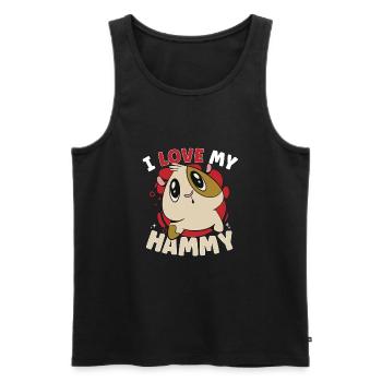 Hamster Fan Hamster Lover Hamsters - Männer Premium Bio Tank Top - Schwarz - Vorne - Michal (187cm)