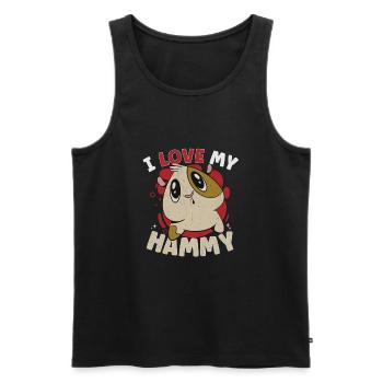 Hamster Fan Hamster Lover Hamsters - Männer Premium Bio Tank Top - Schwarz - Vorne - Michal (187cm)