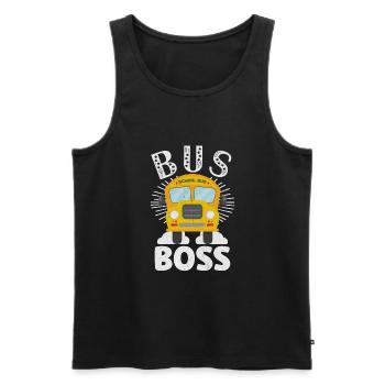 Schulbusfahrer Sei Nett Zum Schulbusfahrer - Männer Premium Bio Tank Top - Schwarz - Vorne - Michal (187cm)