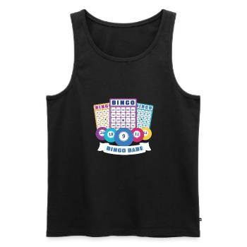 Bingo Card Game Grandma Bingo Player Bingo Cards - Men's Premium Organic Tank Top - black - Front - Michal (187cm)