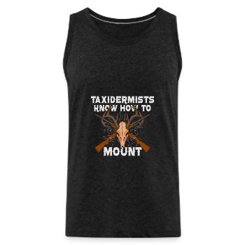 Lustige Tierpräparator taxidermie jagd trophäe - Männer Premium Bio Tank Top - Anthrazit - Vorne - Alexander (188cm)
