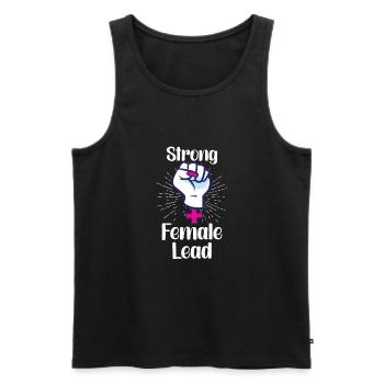 Feminist Feminism Actor Theater Drama Teacher - Men's Premium Organic Tank Top - black - Front - Michal (187cm)