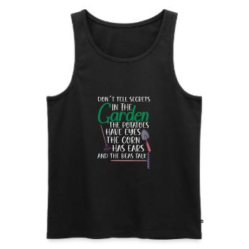 Gardening Plants Gardener Plantation Nature Gift - Men's Premium Organic Tank Top - black - Front - AI Model Male 178 light (178cm)