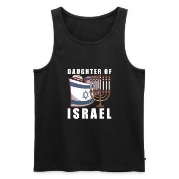 Juif israélite Héritage israélite Juif Israël Juif - Débardeur bio Premium Homme - noir - Devant - AI Model Male 178 light (178cm)