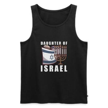 Juif israélite Héritage israélite Juif Israël Juif - Débardeur bio Premium Homme - noir - Devant - AI Model Male 178 light (178cm)