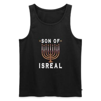 Israelite Jew Israelite Heritage Jewish Israel Jew - Men's Premium Organic Tank Top - black - Front - AI Model Male 178 light (178cm)