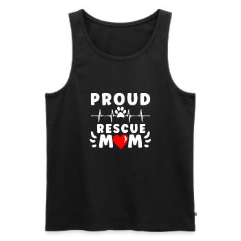 DOG RESCUE ANIMAL RIGHTS RESCUE DOG ADOPTION - Männer Premium Bio Tank Top - Schwarz - Vorne - AI Model Male 178 light (178cm)