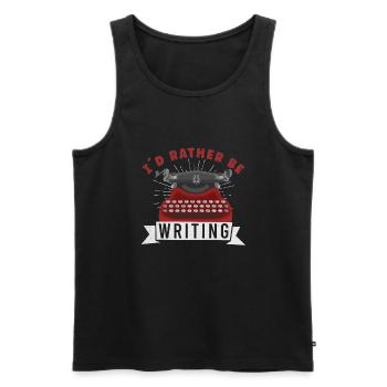 Author Writing Writer Literature - Men's Premium Organic Tank Top - black - Front - Michal (187cm)