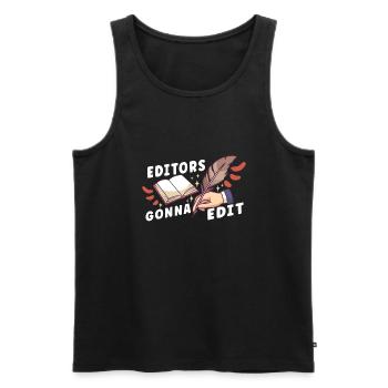 Autor Schreiben Schriftsteller Literatur - Männer Premium Bio Tank Top - Schwarz - Vorne - AI Model Male 178 light (178cm)