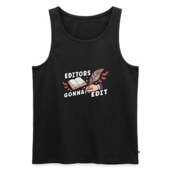 Autor Schreiben Schriftsteller Literatur - Männer Premium Bio Tank Top - Schwarz - Vorne - AI Model Male 178 light (178cm)