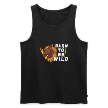 Horse Dressage Horseback-Riding Horse Girl Barn - Männer Premium Bio Tank Top - Schwarz - Vorne - Michal (187cm)