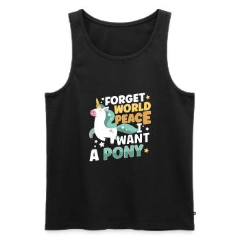 Horse Dressage Horseback-Riding Horse Girl Barn - Männer Premium Bio Tank Top - Schwarz - Vorne - Michal (187cm)