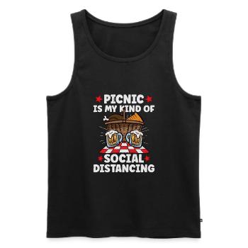 Picnic Lover Pique-Panier de nourriture Date de pique- - Débardeur bio Premium Homme - noir - Devant - Michal (187cm)