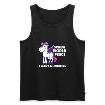 Horse Dressage Horseback-Riding Horse Girl Barn - Männer Premium Bio Tank Top - Schwarz - Vorne - Michal (187cm)