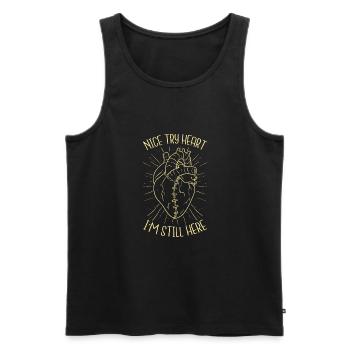 Heart Attack Surgery Open Heart Surgery - Men's Premium Organic Tank Top - black - Front - AI Model Male 178 light (178cm)