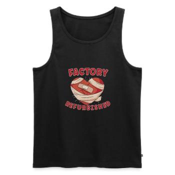 Open Heart Surgery Heart Surgery Survivor Gift - Men's Premium Organic Tank Top - black - Front - AI Model Male 178 light (178cm)