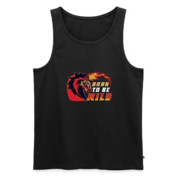 Horse Dressage Horseback-Riding Horse Girl Barn - Männer Premium Bio Tank Top - Schwarz - Vorne - Michal (187cm)