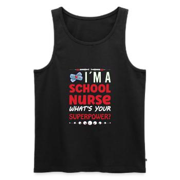 School Nurse Nursing Clinic Medical Stuff - Männer Premium Bio Tank Top - Schwarz - Vorne - Michal (187cm)