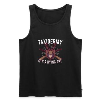 Funny taxidermist taxidermy hunting trophy - Men's Premium Organic Tank Top - black - Front - Michal (187cm)