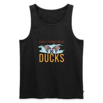 Duck Hunting Duck Hunter Bird Hunting - Men's Premium Organic Tank Top - black - Front - AI Model Male 178 light (178cm)