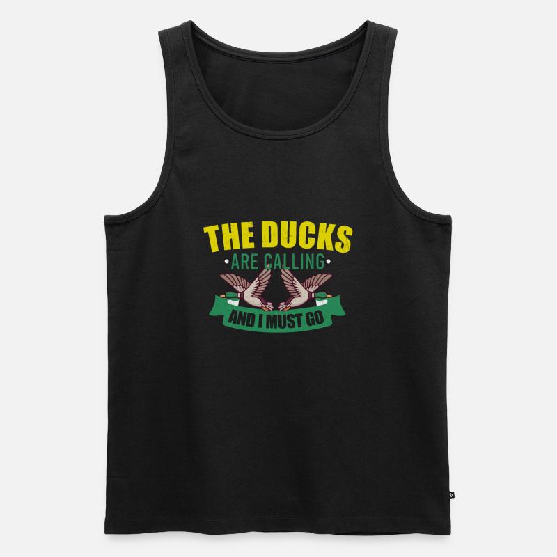 Entenjagd Entenjäger Vogeljagd - Männer Premium Bio Tank Top - Schwarz