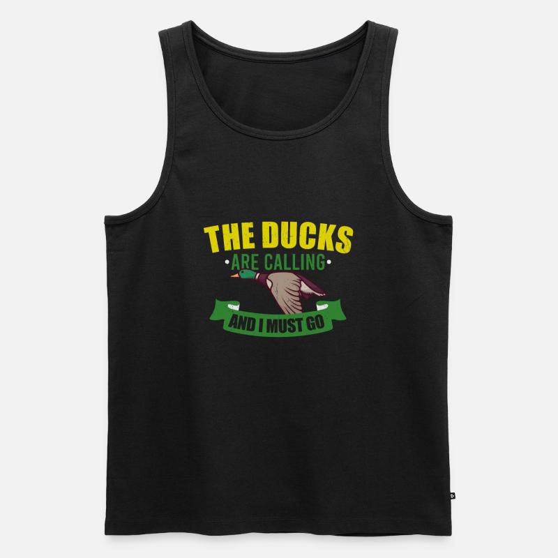 Entenjagd Entenjäger Vogeljagd - Männer Premium Bio Tank Top - Schwarz