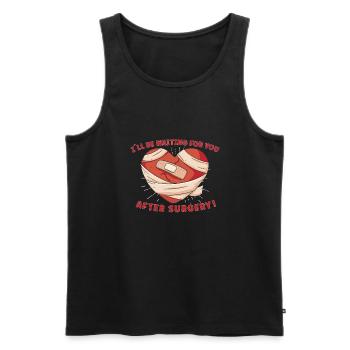 Open Heart Surgery Heart Surgery Survivor Gift - Männer Premium Bio Tank Top - Schwarz - Vorne - AI Model Male 178 light (178cm)